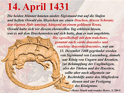 29. Nov. 2025: Vortrag »Symbolik der Ordenszeichen (Devisen) ritterlicher Orden zur Zeit des Oswald von Wolkenstein« beim 29. Nov. 2025: Vortrag »Symbolik der Ordenszeichen (Devisen) ritterlicher Orden zur Zeit des Oswald von Wolkenstein« beim
Symbolforscherkreis von »Symbolon – Gesellschaft für wissenschaftliche Symbolforschung e. V.«