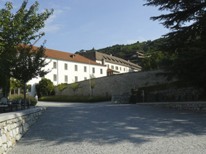 Kloster Neustift bei Brixen, in dem sich Oswald 1411 einpfründete, im August 2015. Der Link führt zum größeren Foto.