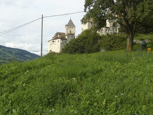 Die Trostburg, auf der Oswald zeitweise aufwuchs und die ab 1400 seinem Bruder Michael gehörte, im August 2015. Der Link führt zum größeren Foto.